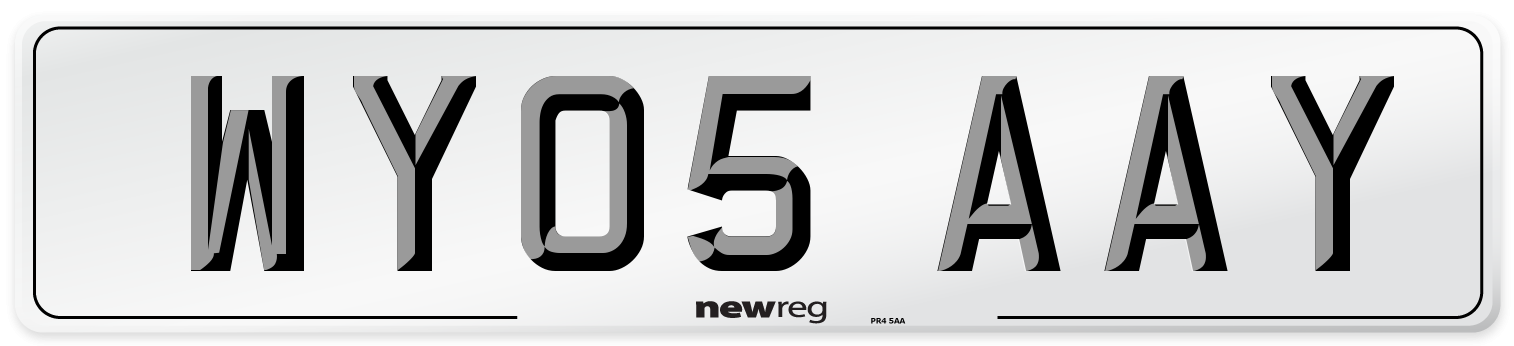 WY05 AAY Number Plate from New Reg